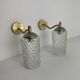 Pair of vintage bubble glass wall lights