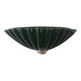 Robert de Schuytener wall light in spotted emerald green lacquered metal and brass for the Trianon collection