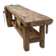 Exceptional antique carpenter's workbench in solid oak – 260 cm