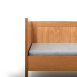 Fine Danish Box Sofa / Daybed in Oak 1960s. New Upholstered