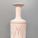 Pair of Vases in Ceramic in Antique Pink Color. Made in Italy
