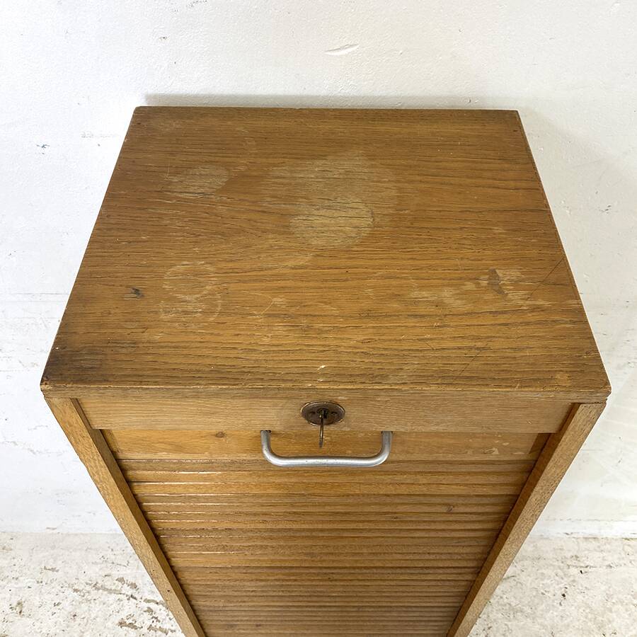 Vintage 60's curtain file cabinet