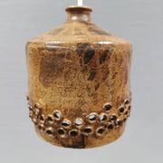 Petite lampe pendante en céramique, danoise, des années 1970-80, dans des tons terre.