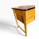 Vintage wooden desk with 3 drawers | 1960s retro style