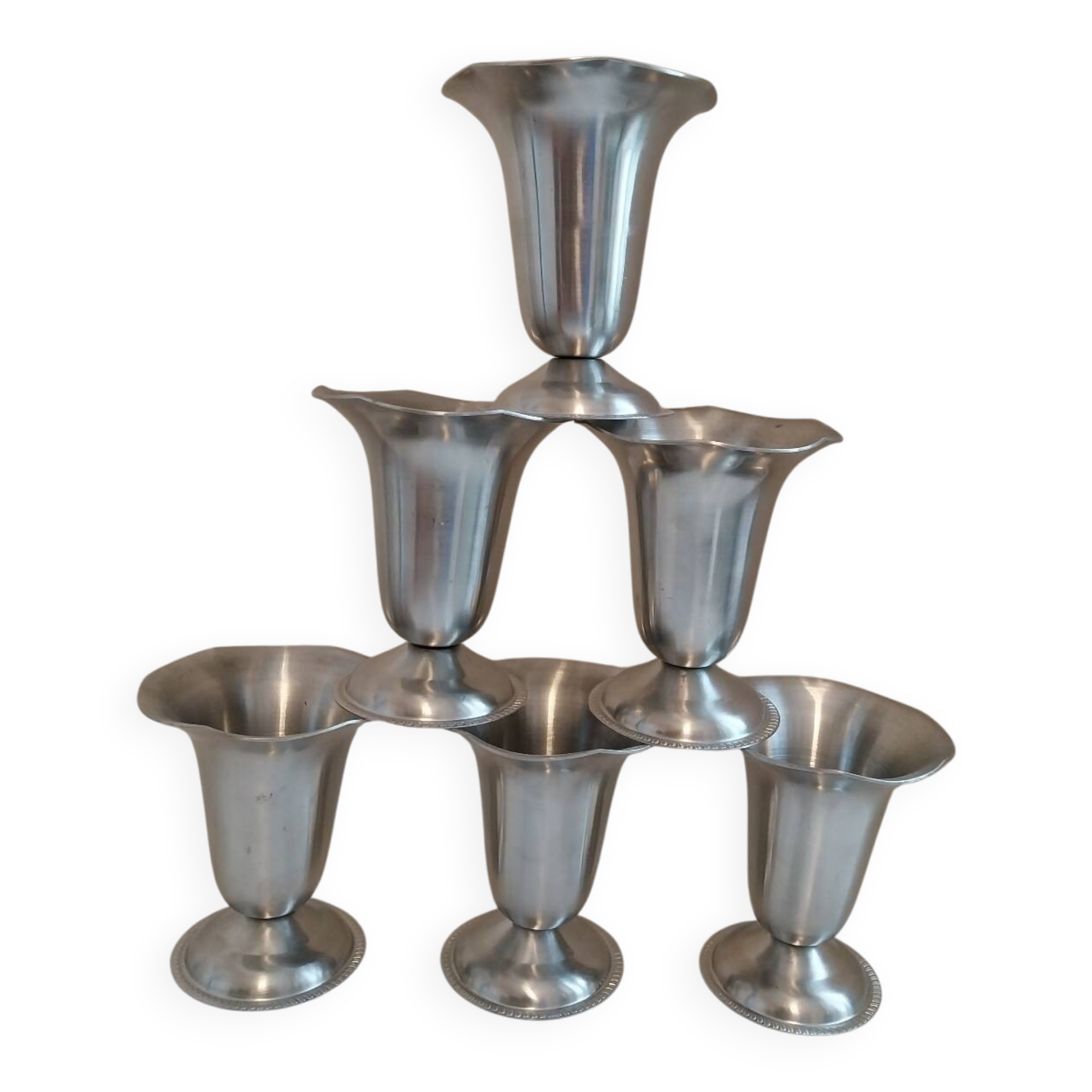 6 stainless steel bowls