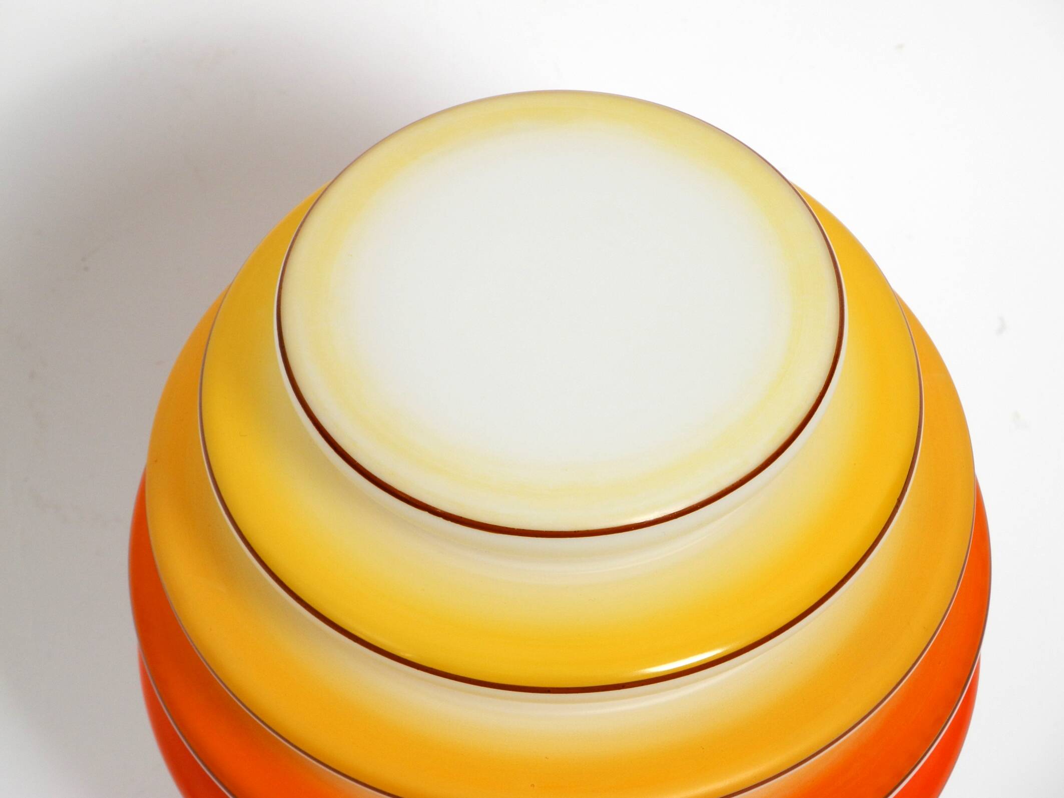 Beautiful rare original glass ceiling lamp from the 1930s