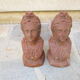 Pair of andirons old cast-iron