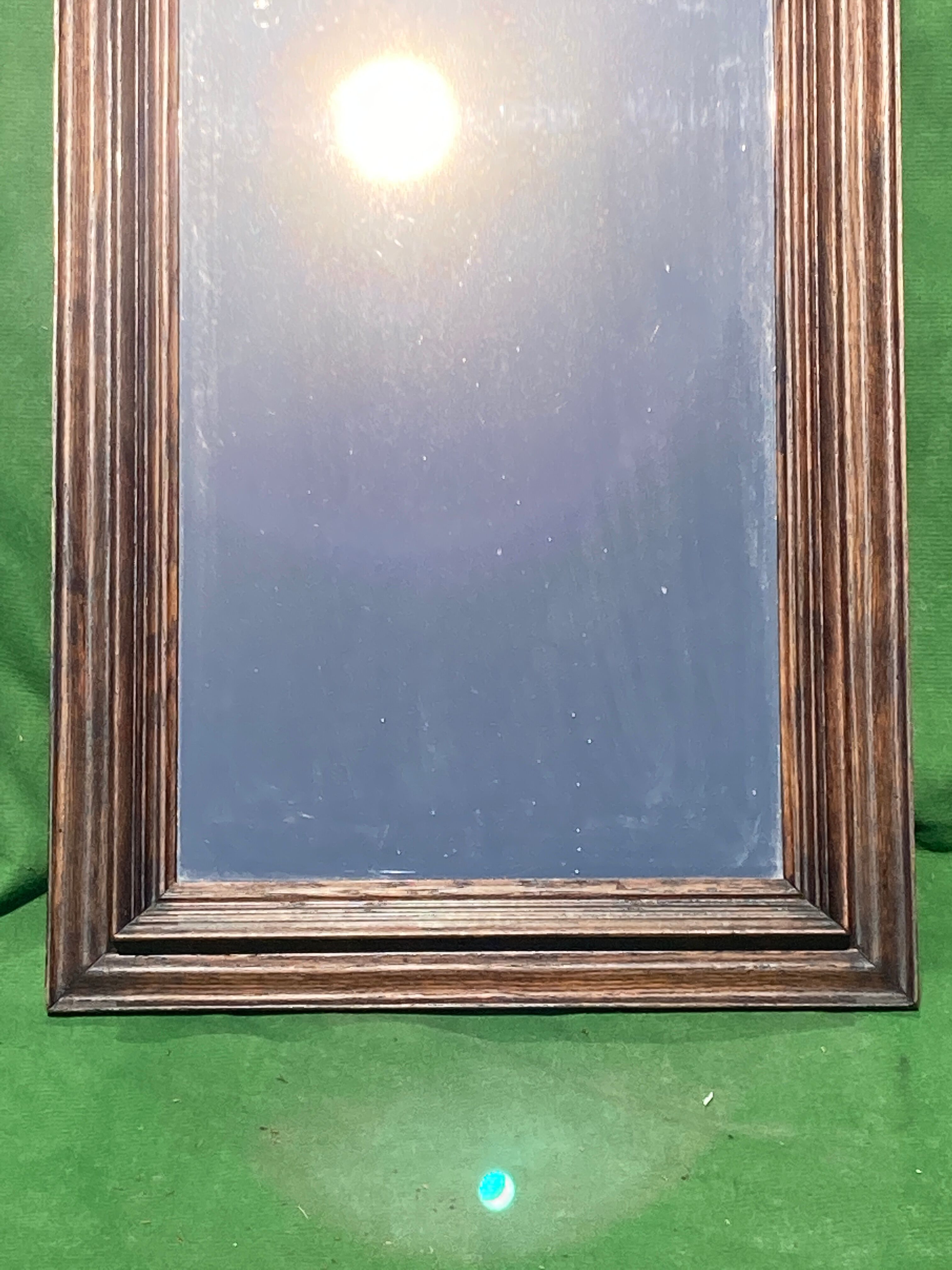 Dutch "Art Deco"wooden mirror 121 cm