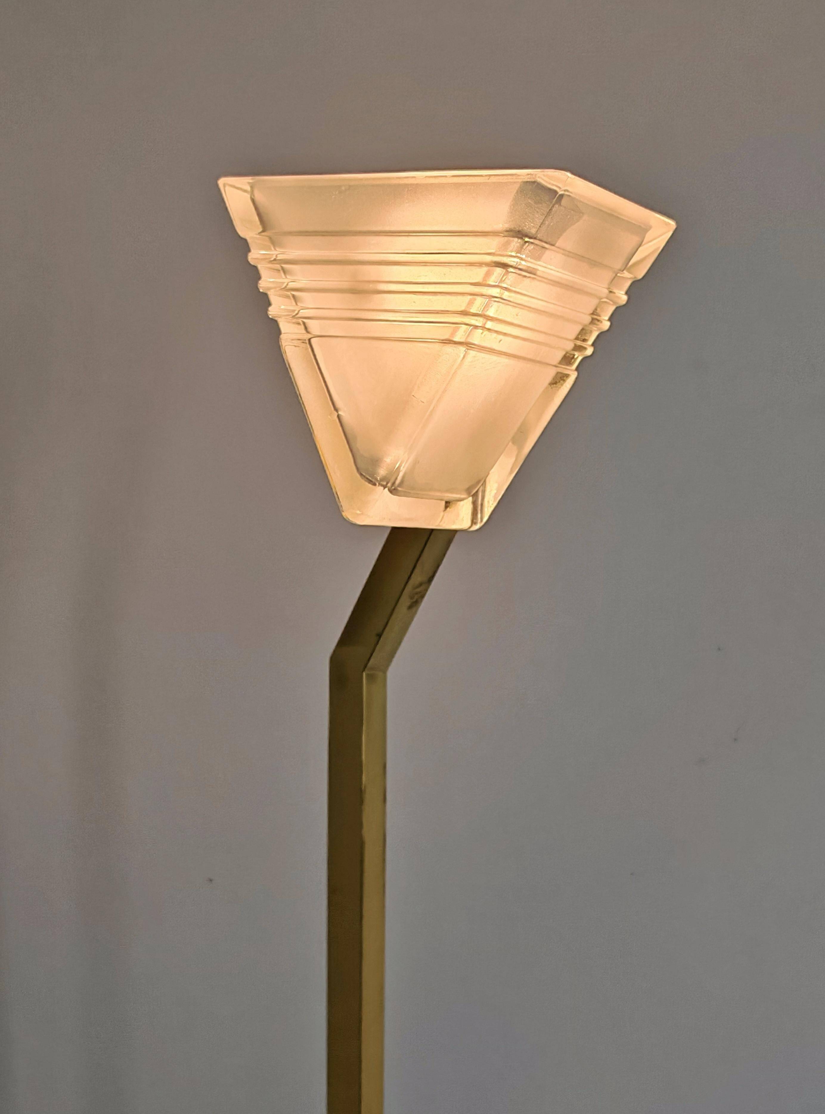 Mid Century Modern brass floor lamp by Peill & Putzler