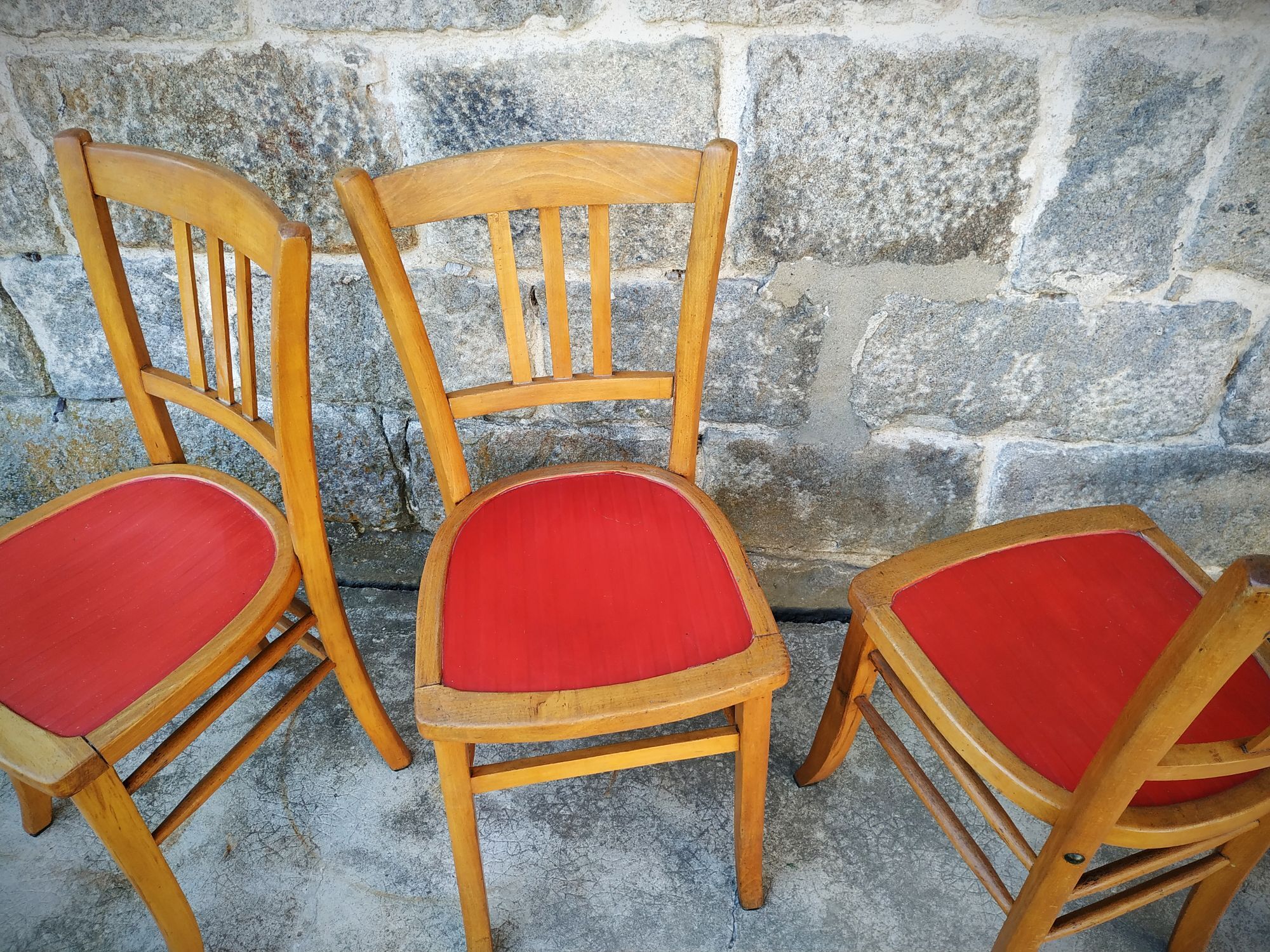 Set of four bistro chairs
