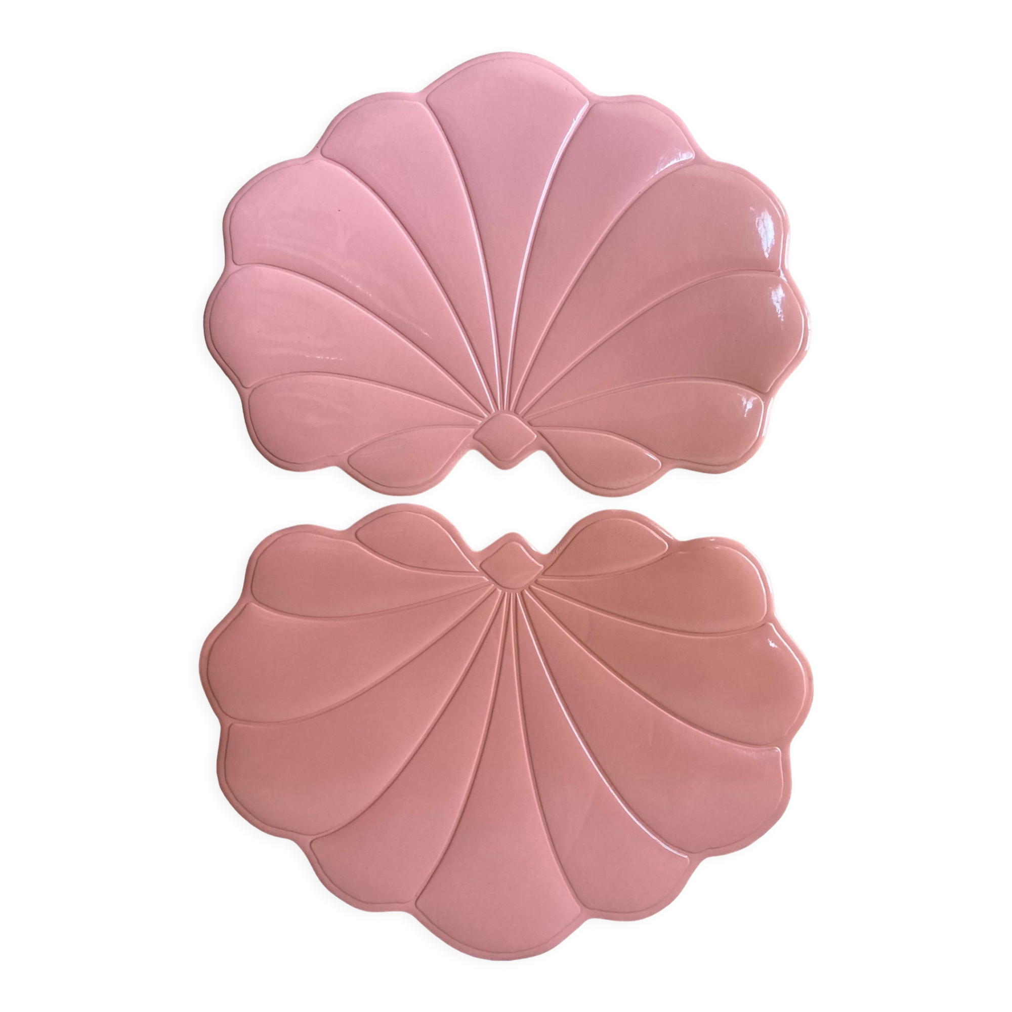 Pair of 1970 Tiffany lotus placemat in plastic