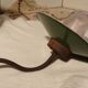 Ancient outdoor lamp collar of swan enamel and glass