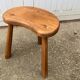 Rustic brutalist tripod wooden stool 1950s