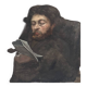 French school of the 19th century, Portrait of a man reading, oil on canvas