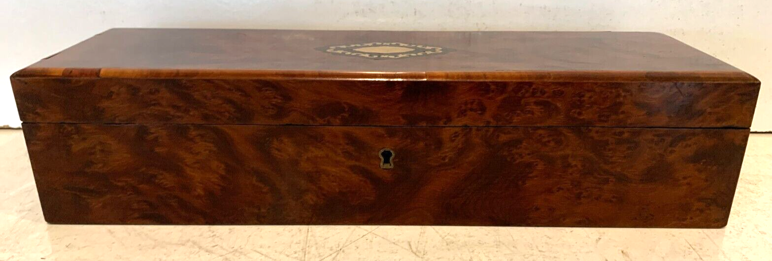 Glove box in cedar magnifying glass napoleon III marquetry boulle xix century
