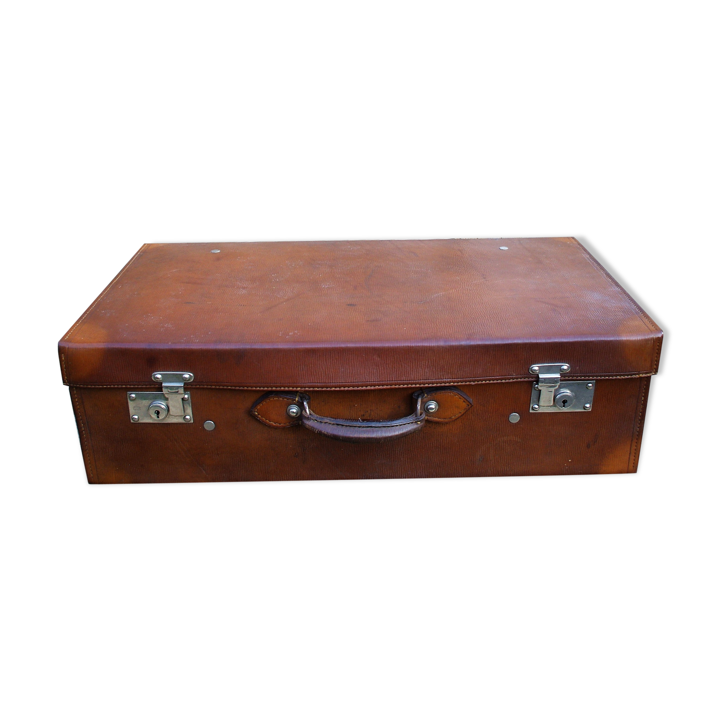 Old leather suitcase