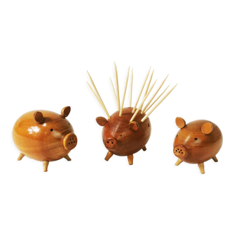 Salt shaker, pepper shaker, toothpick set, Germany, 1960s