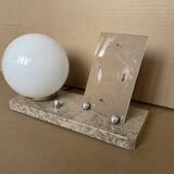 Art Deco marble photo holder lamp