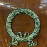 Empire library in varnished mahogany around 1950