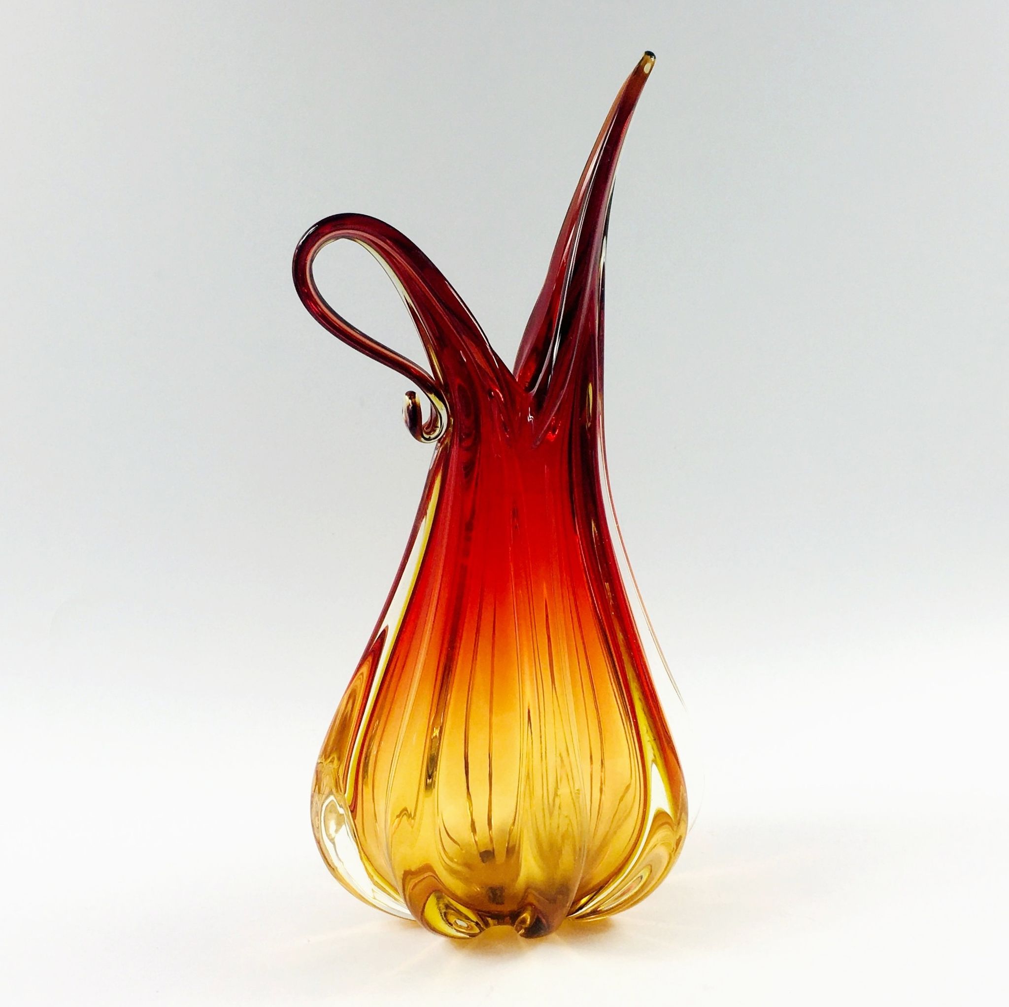 Mid-century murano art glass pitcher, italy, 1960s