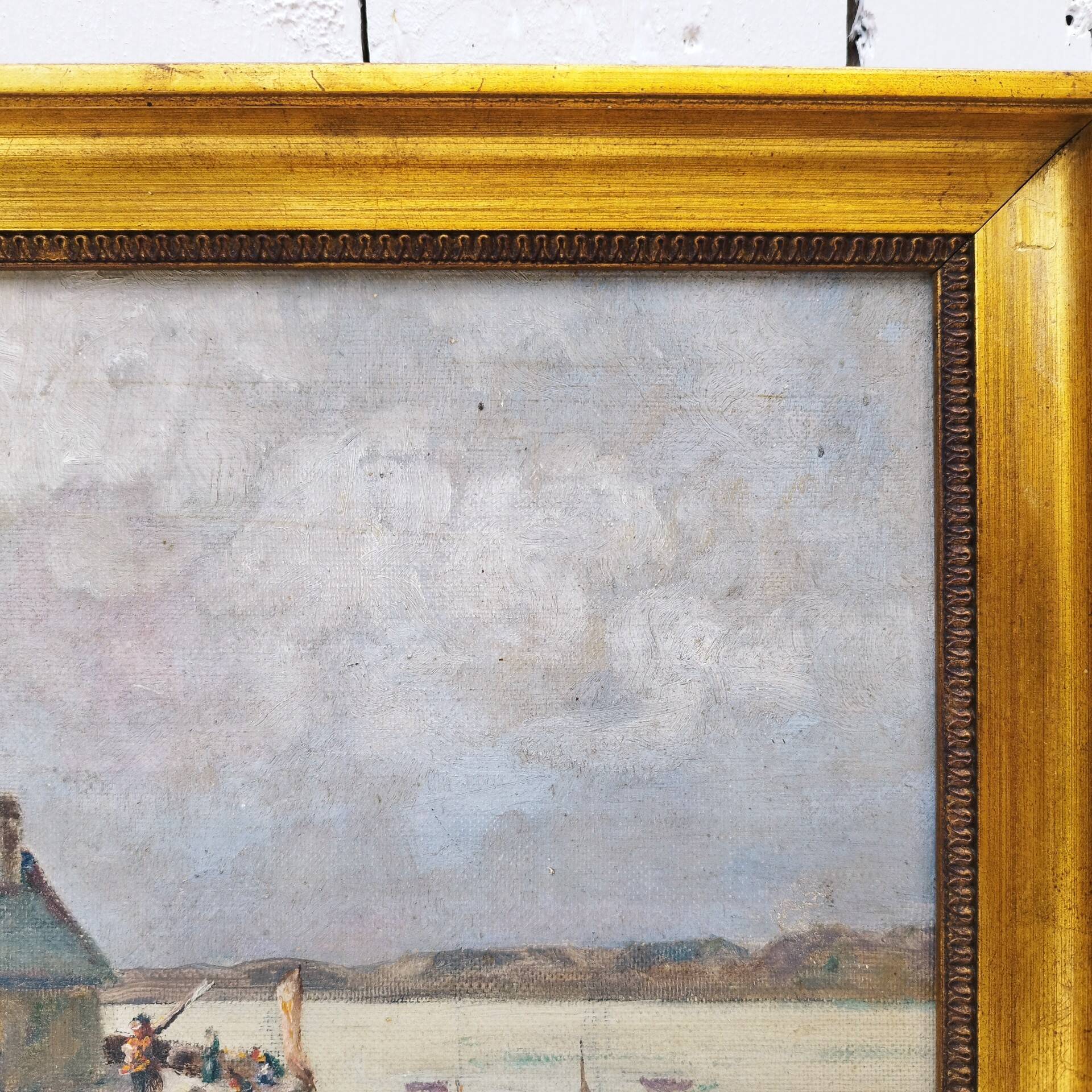 Oil on canvas Marine Perros-Guirec Georget