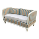 Louis XV velvet bench from the 19th century.