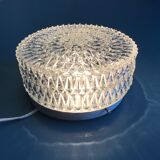 Round ceiling light in chiseled glass