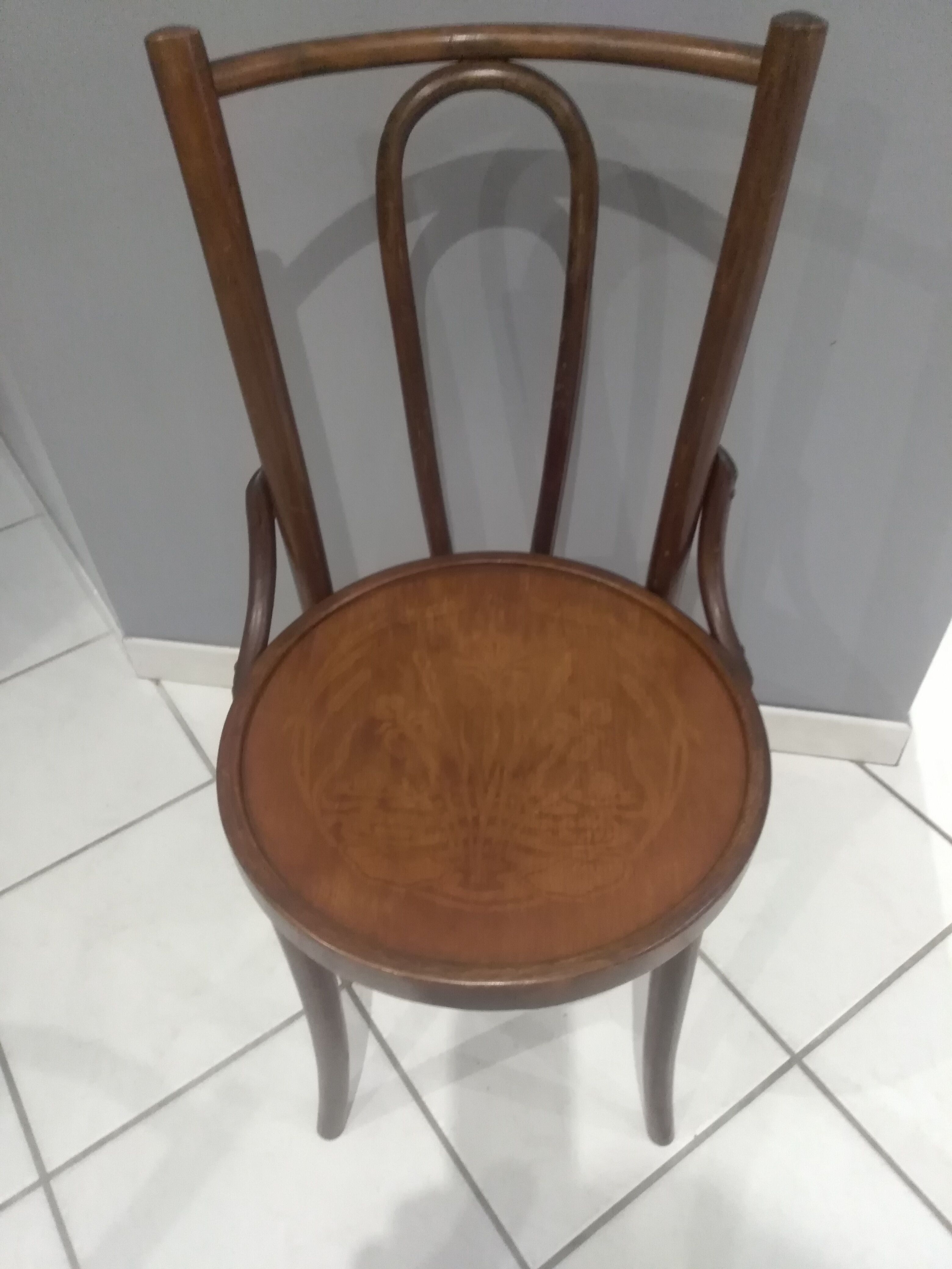 Suite de 4 chaises de bistrot vintage années 1960