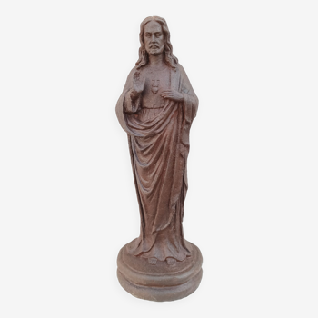 Cast iron Jesus statue