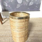 1970 Rattan basket Gabriella Crespi style