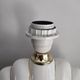 Pied de lampe coquillage en céramique et métal doré- vintage