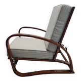 Fauteuil Ajustable H-70 en Bois Courbé en Noyer par Jindrich Halabala, 1930s