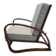 Adjustable H-70 Walnut Bentwood Lounge Chair by Jindrich Halabala, 1930s