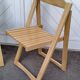 Paire de chaises pliantes en hêtre vintage