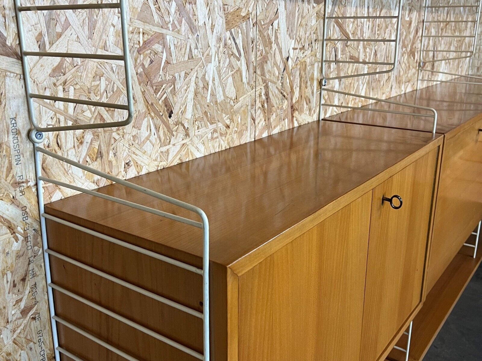 60s 70s teak string shelf module by Kajsa & Nils "Nisse" Strinning Sweden 60s