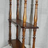 19th century turned wood wall shelf