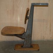 Six vintage mid-century modern folding stadium seats with new bases.