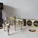 Set of Four Sculptural, Stackable Candle Holders Stoffi & Nagel for BMF Nagel