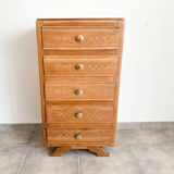 Oak chest of drawers with 5 drawers
