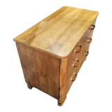 Walnut art deco chest of drawers