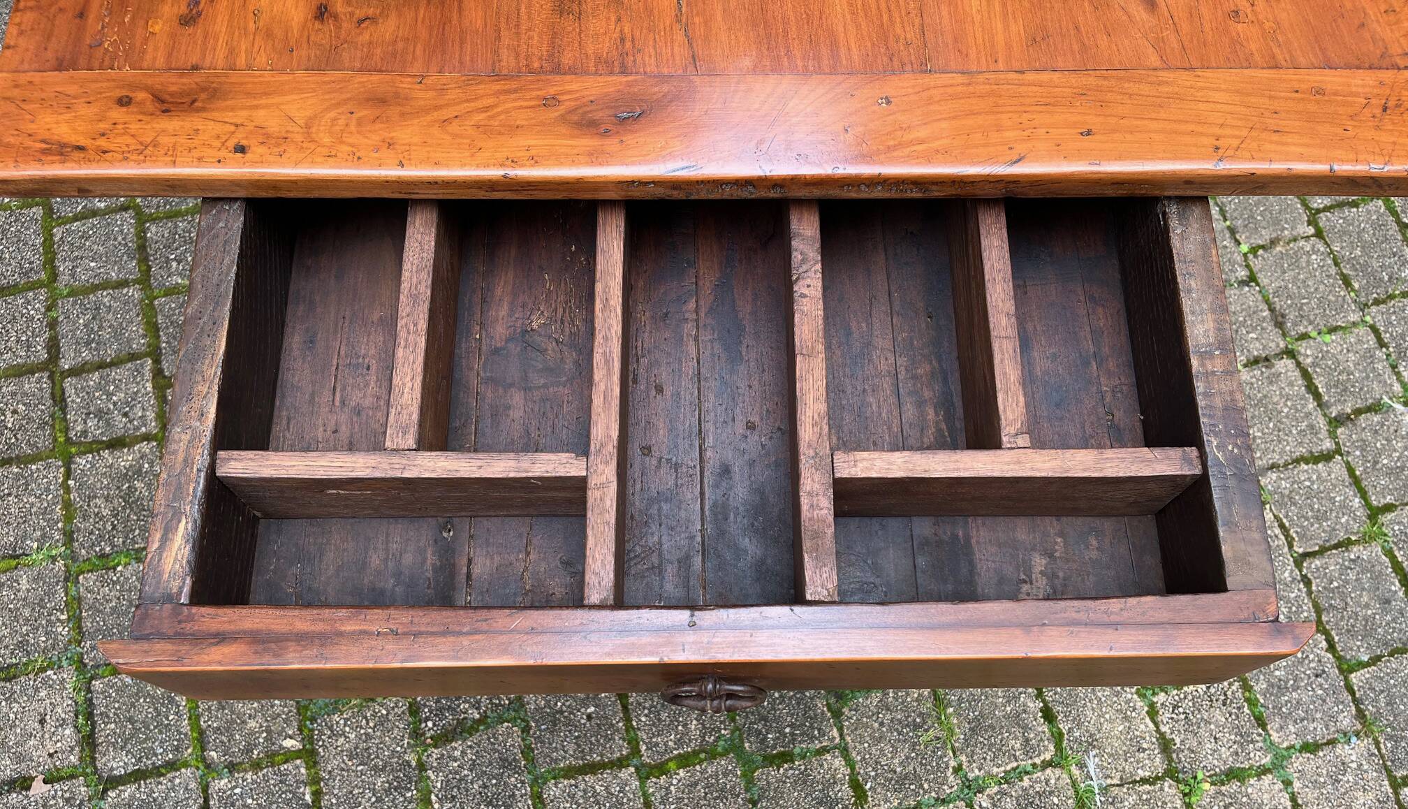 19th century cherry wood farmhouse table