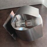 Stainless steel wall light from the 70s