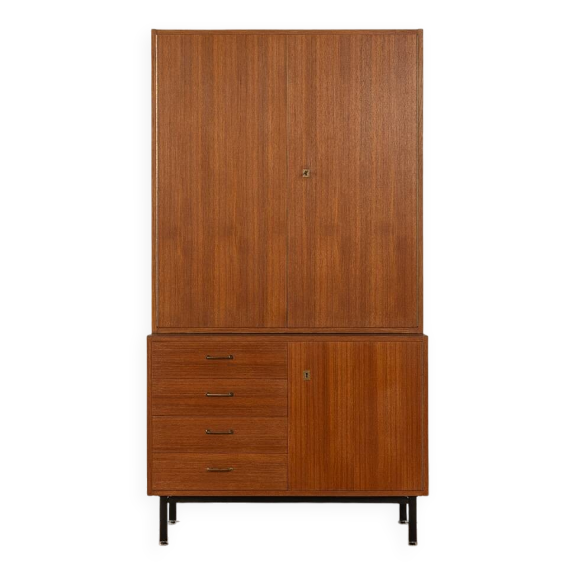 Walnut veneer wardrobe, 1960s