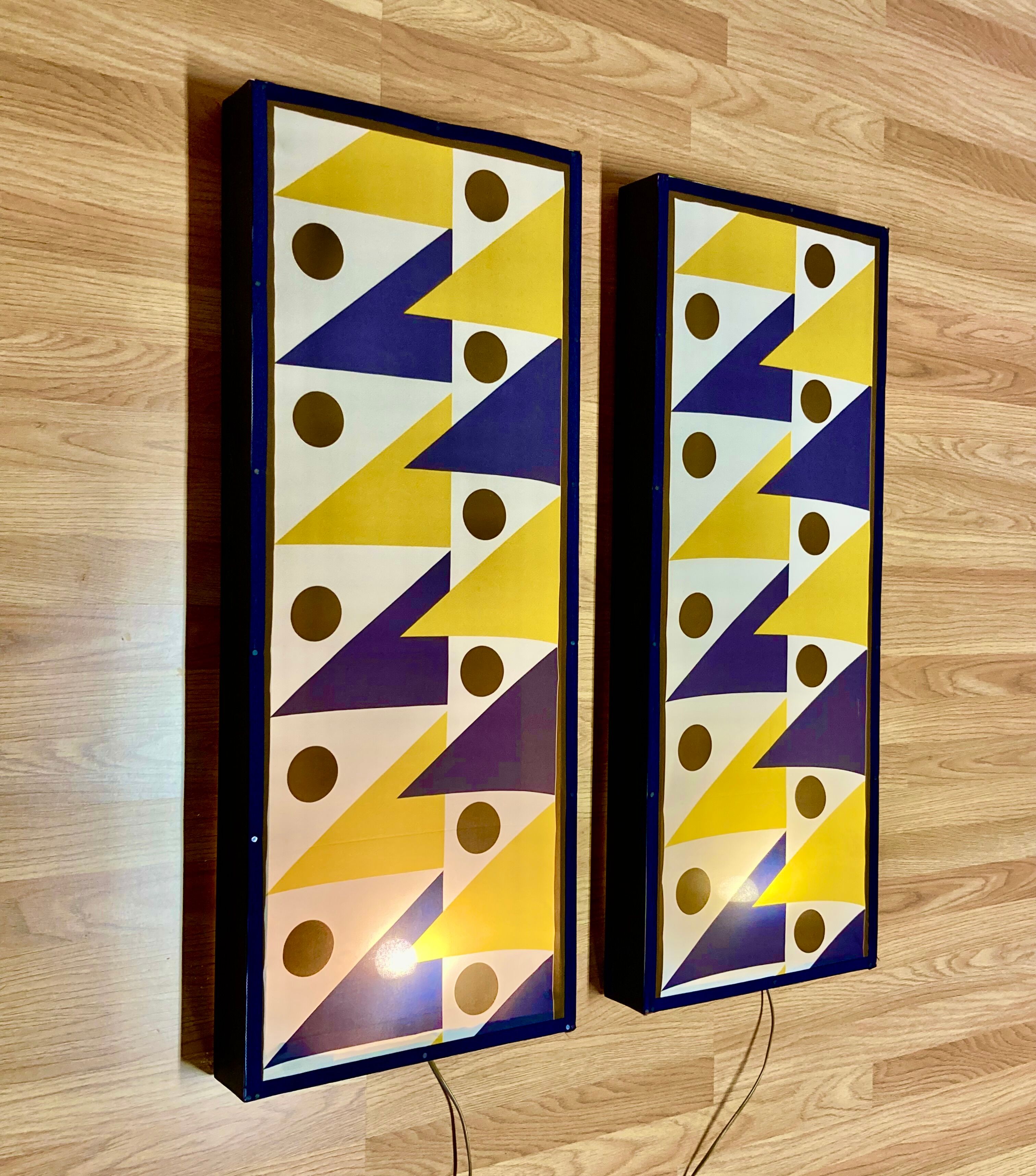 Pair of large "scandinavian design" wall lights.