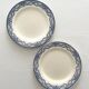 2 antique flat plates made of ironstone "Directoire" Salins
