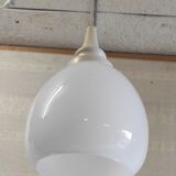 Scandinavian globe opaline suspension style - 1960s/70s