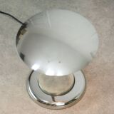 Mid-Century Italian Big Button Table Lamp in Chrome
