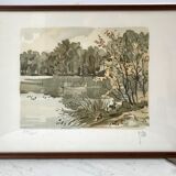 Lithograph Robert Yan (1980)