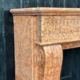 Louis XVI style fireplace in Verona marble circa 1880