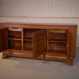 3-door sideboard in solid oak with curved legs, 1950s